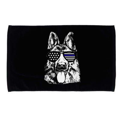 K9 Police Officer Police Dog Thin Blue Line Gift Microfiber Hand Towel