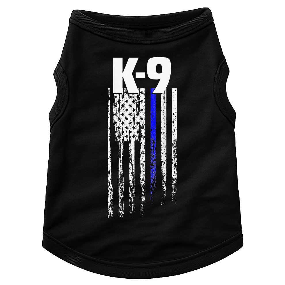 K9 Police Officer USA Flag LEO Cops Law Enforcement Doggie Tank