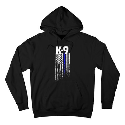 K9 Police Officer USA Flag LEO Cops Law Enforcement Hoodie