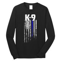 K9 Police Officer USA Flag LEO Cops Law Enforcement Long Sleeve Shirt