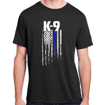 K9 Police Officer USA Flag LEO Cops Law Enforcement Adult ChromaSoft Performance T-Shirt