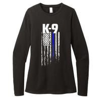 K9 Police Officer USA Flag LEO Cops Law Enforcement Womens CVC Long Sleeve Shirt