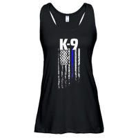 K9 Police Officer USA Flag LEO Cops Law Enforcement Ladies Essential Flowy Tank