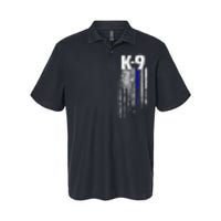 K9 Police Officer USA Flag LEO Cops Law Enforcement Softstyle Adult Sport Polo