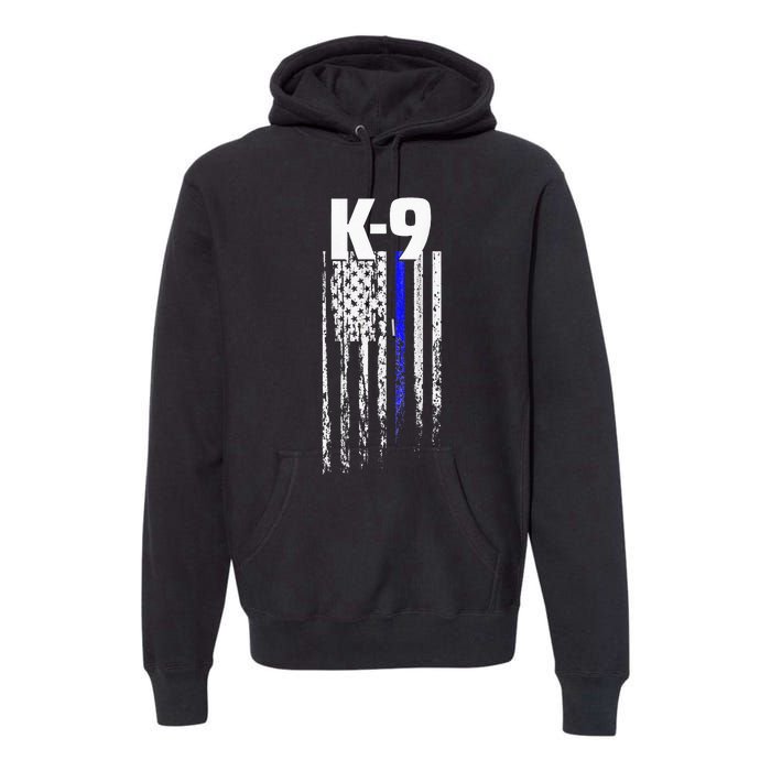 K9 Police Officer USA Flag LEO Cops Law Enforcement Premium Hoodie