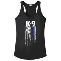 K9 Police Officer USA Flag LEO Cops Law Enforcement Ladies PosiCharge Competitor Racerback Tank