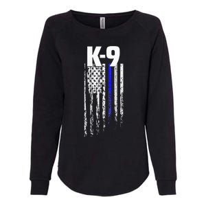 K9 Police Officer USA Flag LEO Cops Law Enforcement Womens California Wash Sweatshirt