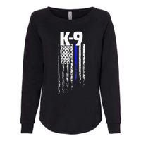 K9 Police Officer USA Flag LEO Cops Law Enforcement Womens California Wash Sweatshirt