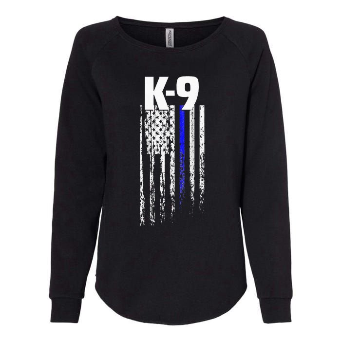 K9 Police Officer USA Flag LEO Cops Law Enforcement Womens California Wash Sweatshirt