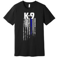 K9 Police Officer USA Flag LEO Cops Law Enforcement Premium T-Shirt