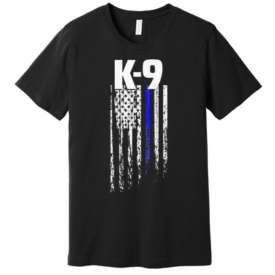 K9 Police Officer USA Flag LEO Cops Law Enforcement Premium T-Shirt