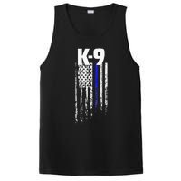 K9 Police Officer USA Flag LEO Cops Law Enforcement PosiCharge Competitor Tank