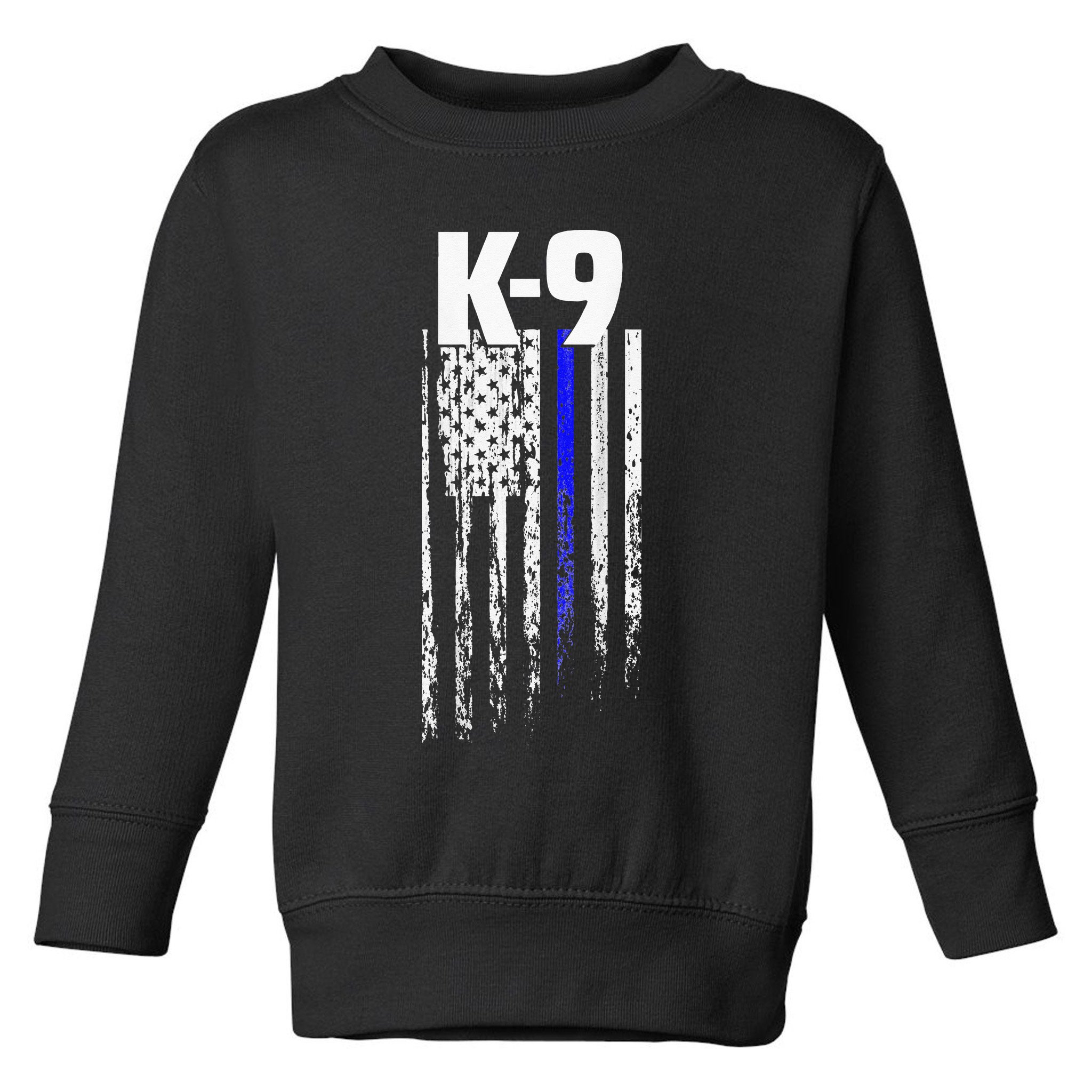 K9 Police Officer USA Flag LEO Cops Law Enforcement Toddler Sweatshirt