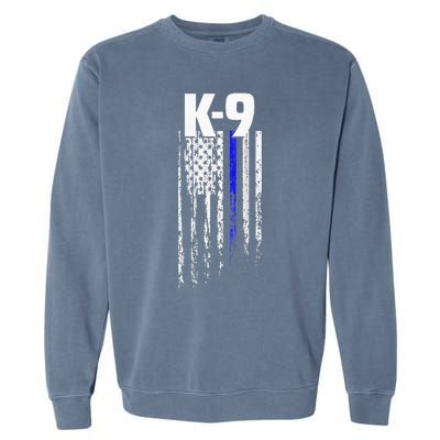 K9 Police Officer USA Flag LEO Cops Law Enforcement Garment-Dyed Sweatshirt