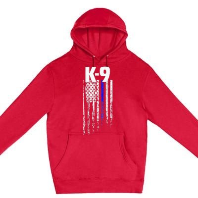 K9 Police Officer USA Flag LEO Cops Law Enforcement Premium Pullover Hoodie