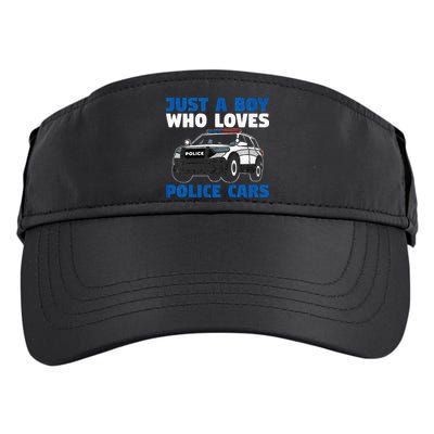Kids Police Officer Just A Boy Who Loves Police Cars Adult Drive Performance Visor