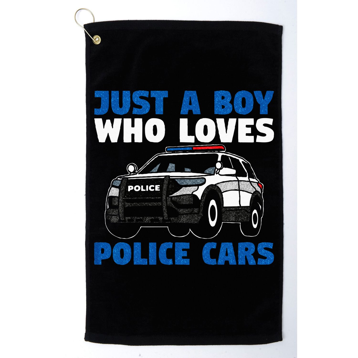 Kids Police Officer Just A Boy Who Loves Police Cars Golf Towel