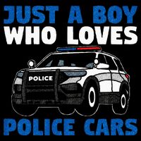 Kids Police Officer Just A Boy Who Loves Police Cars Zip Tote Bag