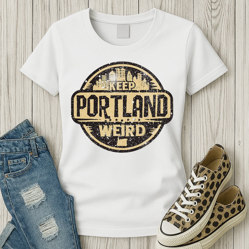Keep Portland Oregon Weird Funny Womens T-Shirt