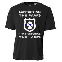 K9 Police Officer Support Supporting Paws That Enforce Laws Cooling Performance Crew T-Shirt