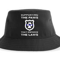 K9 Police Officer Support Supporting Paws That Enforce Laws Sustainable Bucket Hat
