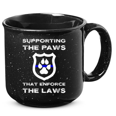 K9 Police Officer Support Supporting Paws That Enforce Laws 15oz Campfire Ceramic Mug