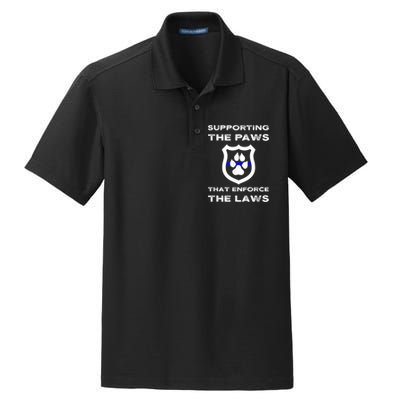 K9 Police Officer Support Supporting Paws That Enforce Laws Dry Zone Grid Polo