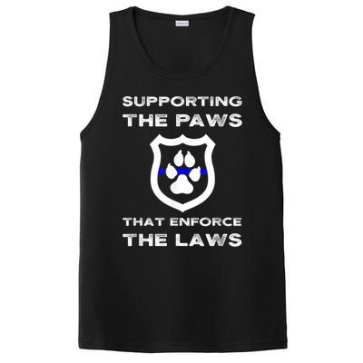 K9 Police Officer Support Supporting Paws That Enforce Laws PosiCharge Competitor Tank