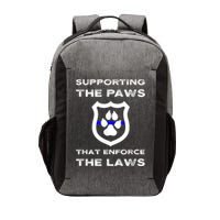 K9 Police Officer Support Supporting Paws That Enforce Laws Vector Backpack