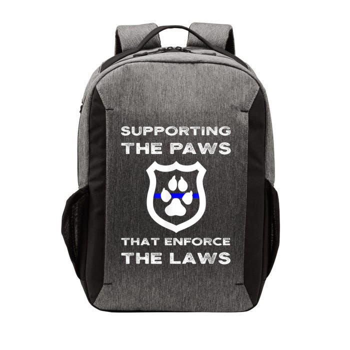 K9 Police Officer Support Supporting Paws That Enforce Laws Vector Backpack
