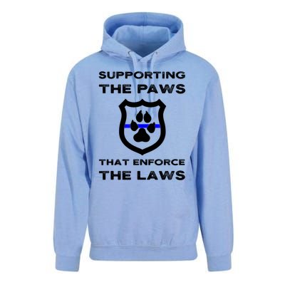 K9 Police Officer Support Supporting Paws That Enforce Laws Unisex Surf Hoodie