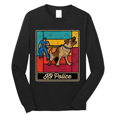 K9 Police Officer Vintage Law Enforcet Dog Long Sleeve Shirt