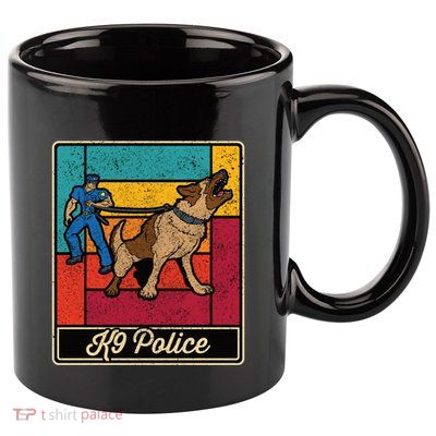 K9 Police Officer Vintage Law Enforcet Dog 11oz C Handle Ceramic Mug