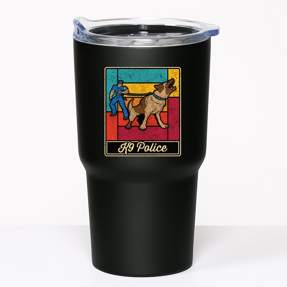 K9 Police Officer Vintage Law Enforcet Dog Tumbler