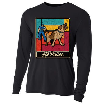 K9 Police Officer Vintage Law Enforcet Dog Cooling Performance Long Sleeve Crew