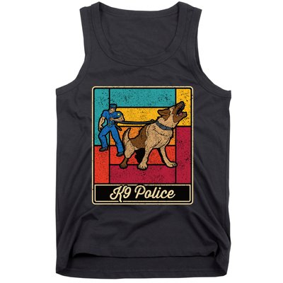 K9 Police Officer Vintage Law Enforcet Dog Tank Top
