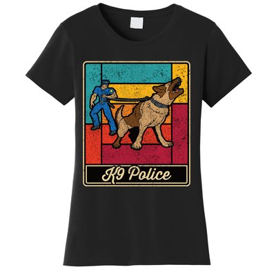 K9 Police Officer Vintage Law Enforcet Dog Women's T-Shirt