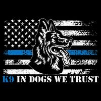 K9 Police Officer Blue Line We Trust K9 Police Dog Womens Tank Top