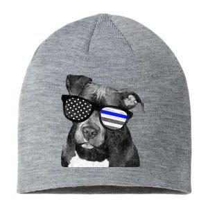 K9 Police Officer Police Pitbull Thin Blue Line Premium Sustainable Beanie