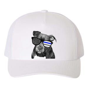 K9 Police Officer Police Pitbull Thin Blue Line Premium Yupoong Adult 5-Panel Trucker Hat