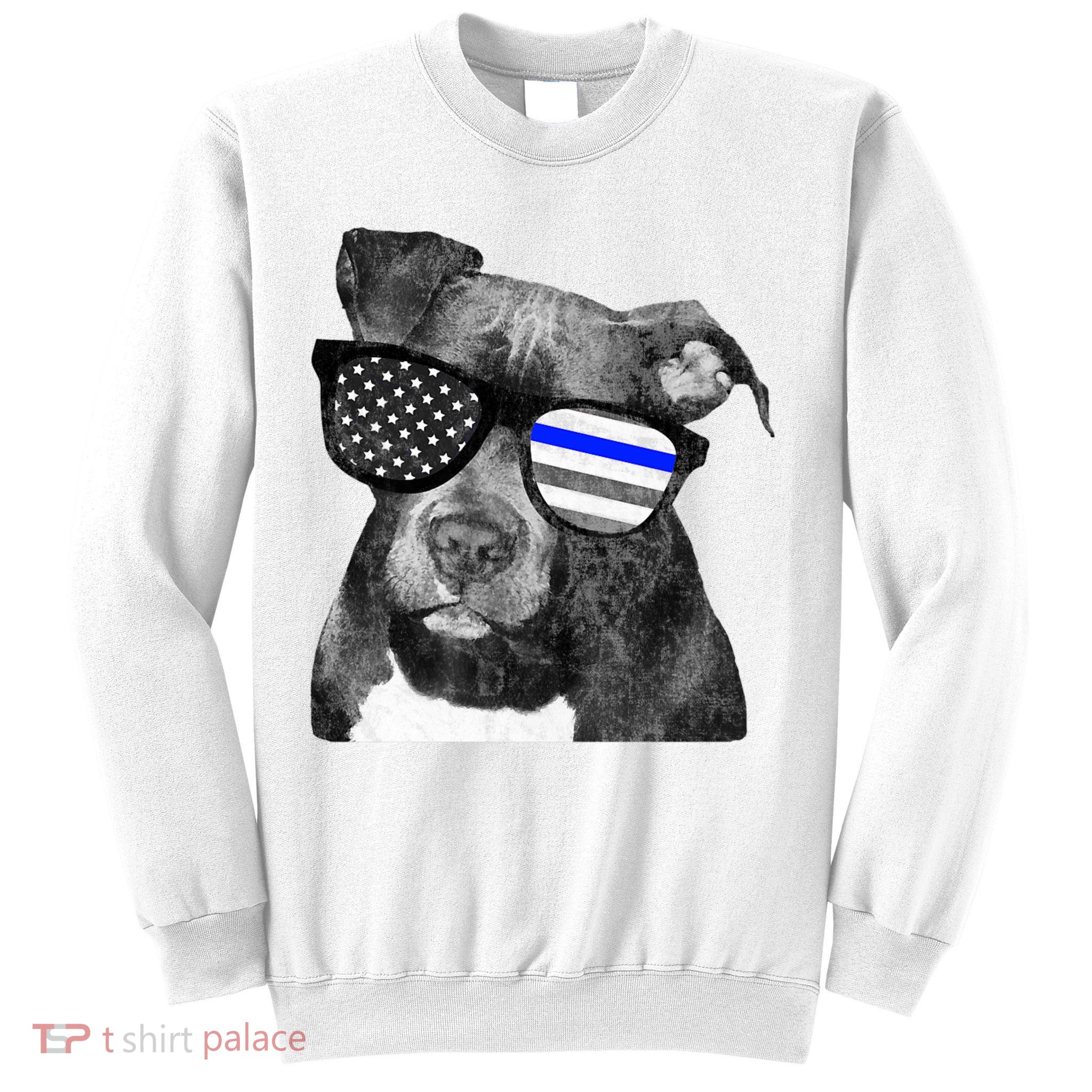 K9 Police Officer Police Pitbull Thin Blue Line Premium Sweatshirt
