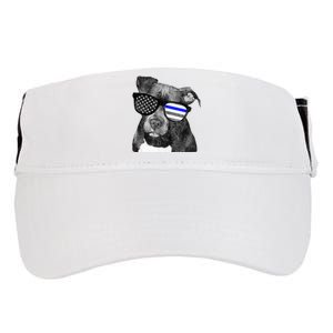 K9 Police Officer Police Pitbull Thin Blue Line Premium Adult Drive Performance Visor