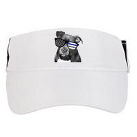 K9 Police Officer Police Pitbull Thin Blue Line Premium Adult Drive Performance Visor