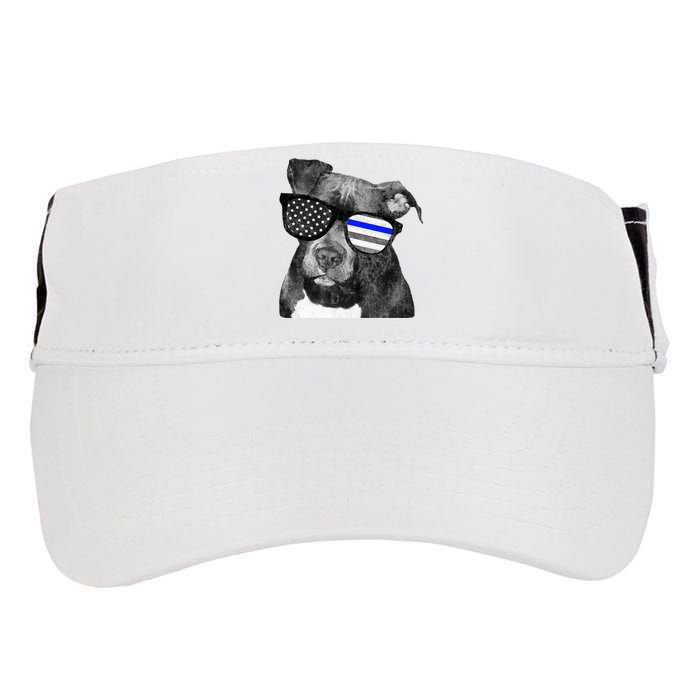 K9 Police Officer Police Pitbull Thin Blue Line Premium Adult Drive Performance Visor