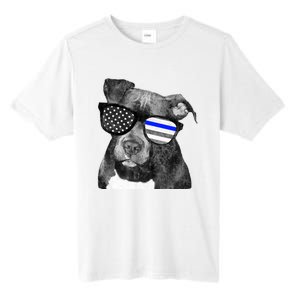 K9 Police Officer Police Pitbull Thin Blue Line Premium Tall Fusion ChromaSoft Performance T-Shirt