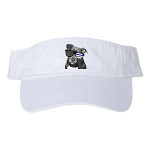 K9 Police Officer Police Pitbull Thin Blue Line Premium Valucap Bio-Washed Visor