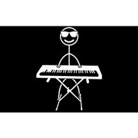 Keyboard Piano Pianist Stick Figure Piano Player Bumper Sticker