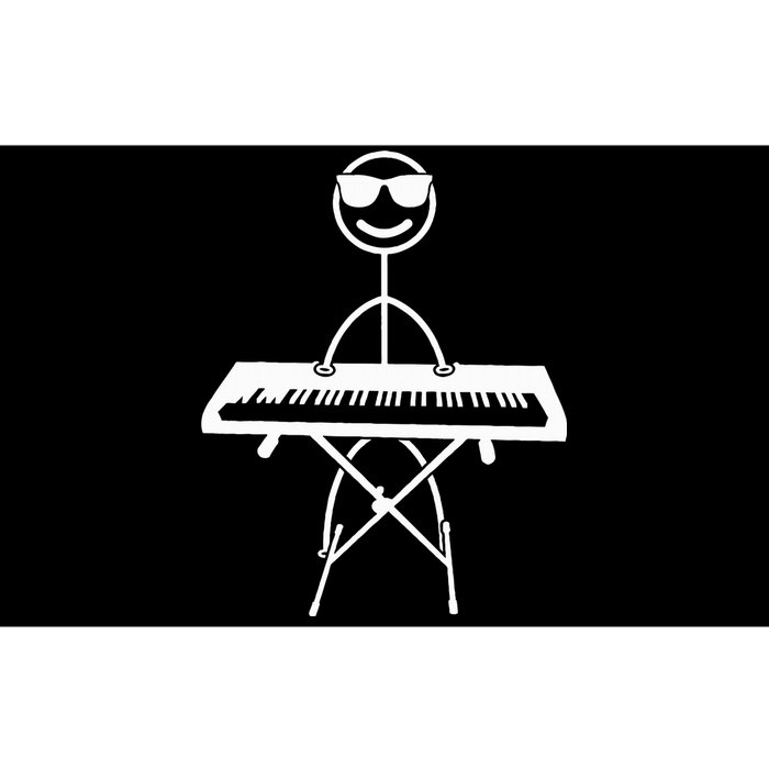 Keyboard Piano Pianist Stick Figure Piano Player Bumper Sticker