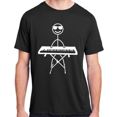 Keyboard Piano Pianist Stick Figure Piano Player Adult ChromaSoft Performance T-Shirt