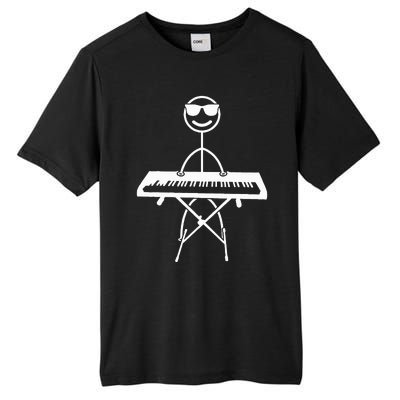 Keyboard Piano Pianist Stick Figure Piano Player Tall Fusion ChromaSoft Performance T-Shirt